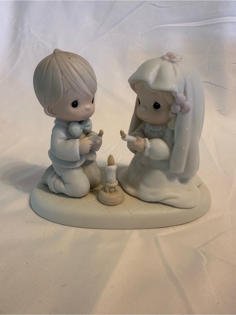 Precious moments 1988 wedding bride groom figurine 520837